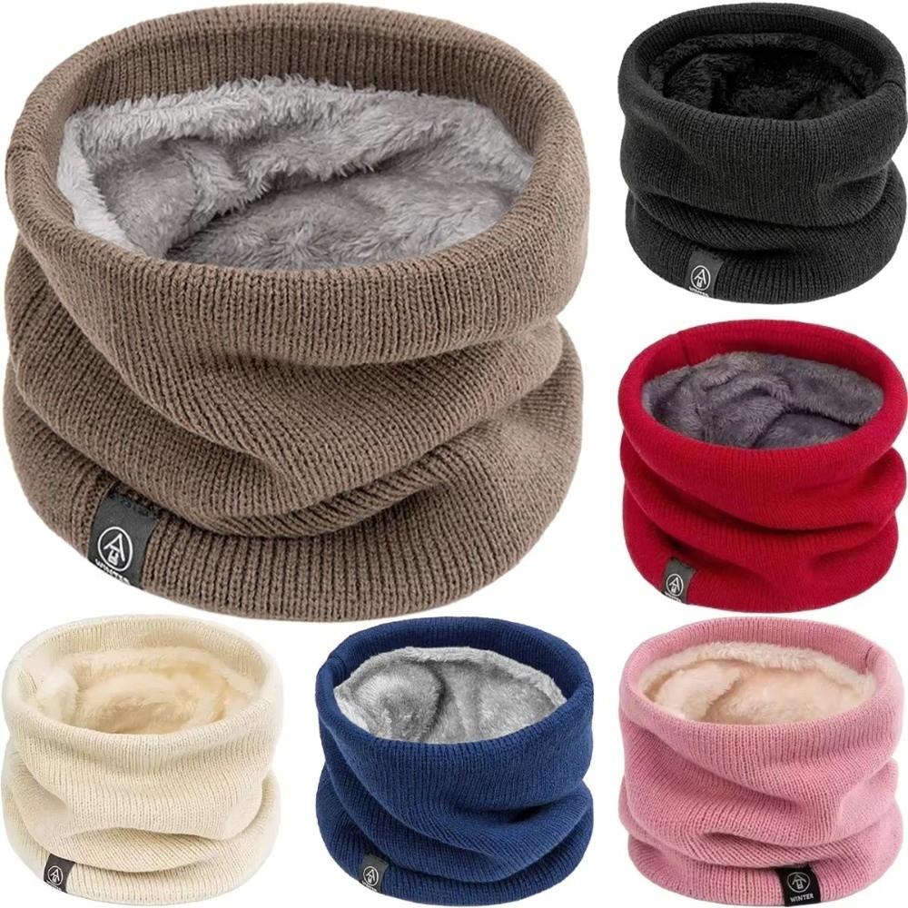 Windproof Knitted Scarf Thickened Neck Warmer Fashion Neck Gaiter Skating