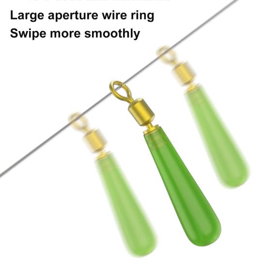 1 Box Fishing Floats Seats Compact Size Water Drop Shape Good Sealing Sufficient Quantity Wide Application Anti-winding Silicone Fishing