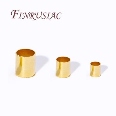 100 Stück 2mm 2,5mm 3mm Vergoldete Röhren-Quetschperlen, Stopper-Abstandsperlen für Armband-Zubehör, DIY Schmuckherstellung Zubehör