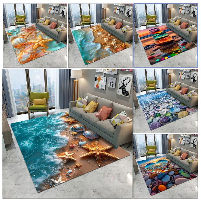 Beautiful Scallops Comfortable Carpet Soft and Foot Pads Bathrooms Laundry Rooms Homes Non Slip Carpets Living Rooms Ideal Gifts