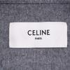 CELINE cashmere100 Triomphe Hardware Half-Zip Pullover tops 34 grayUsed