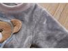 Korean Style Fleece-Lined Autumn Pajamas Set for Kids - 2025