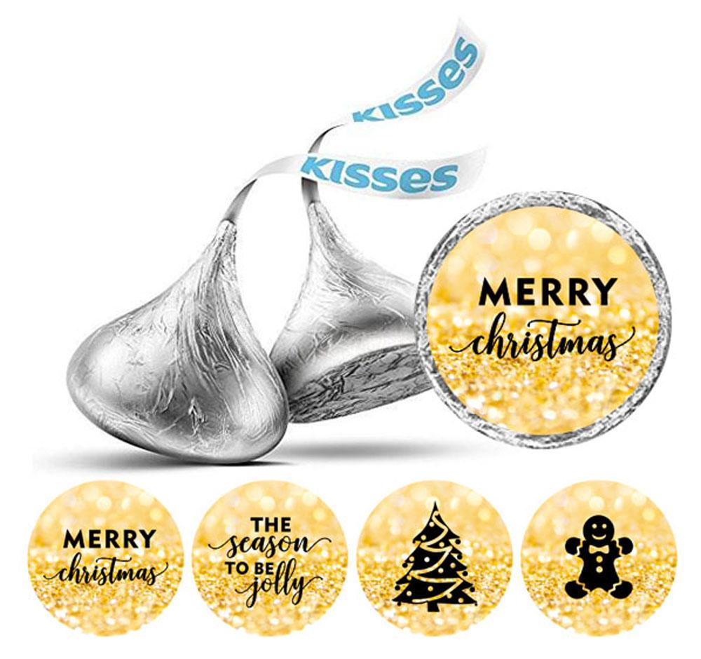 Darling Souvenir Party Favor Christmas Theme Stickers Chocolate Candy Labels 190 Pcs