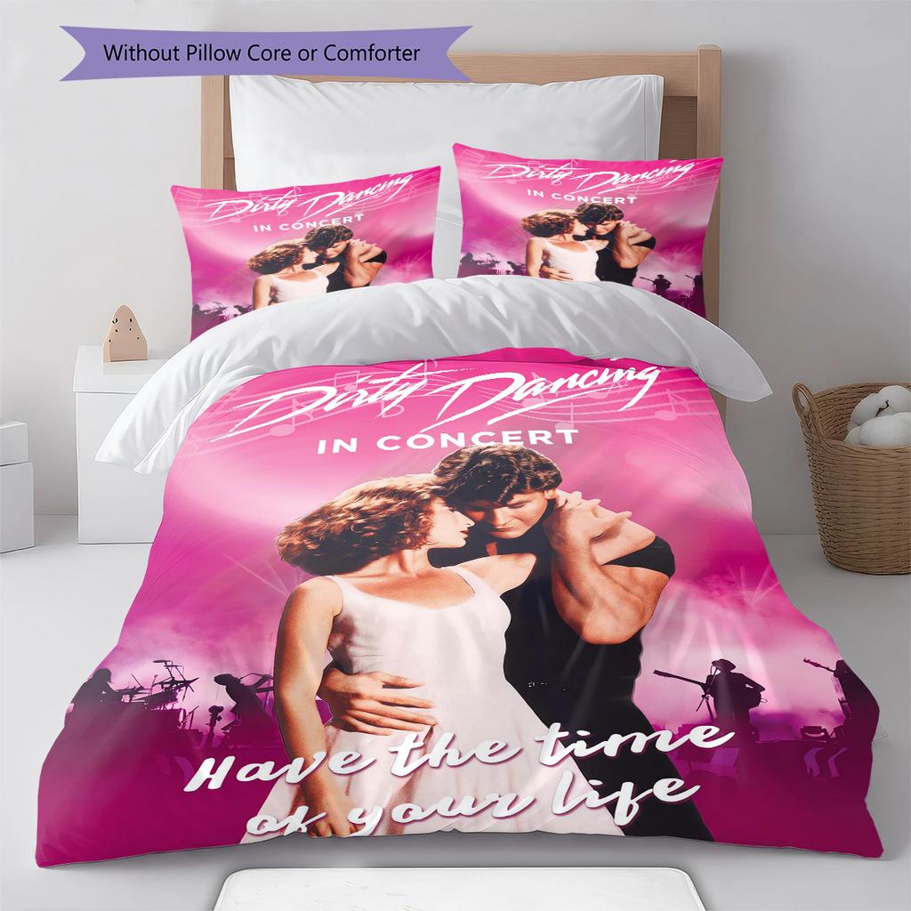 Dirty Dancing Pattern Bedding Quilt Set Quilt Cover Pillowcase Home Decoration Gift (1 * duvet cover + 2 * pillowcase, without core)