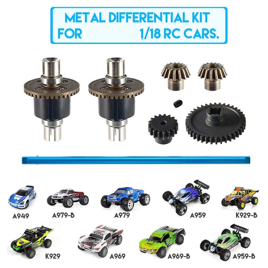 for Wltoys XKS 1 18 RC Car Metal Differential Kit 38T Gear 17T Gear Differential Carrier Drive Shaft Steering Hub