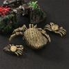 Metal Hermit Crabs Statue Decors Animal Figurine Decorative Ornament Collectible Figurine for Office Home Desktop Decors
