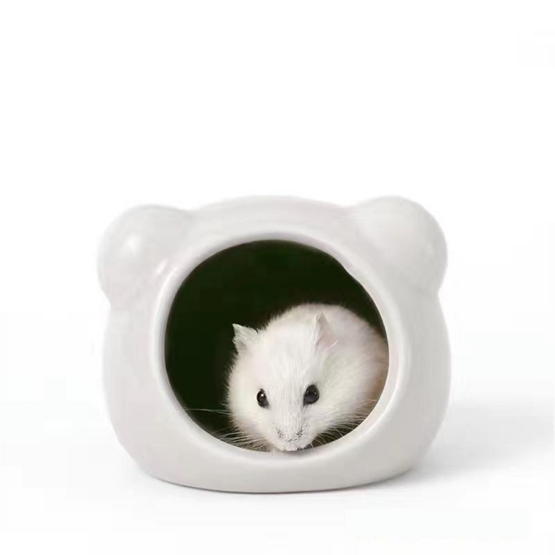

Милое керамическое гнездо для хомяка, домик для морской свинки, дышащая клетка для хомяка, лежанка для домашних животных, домик для охлаждения домашних животных, аксессуары для домашних животных