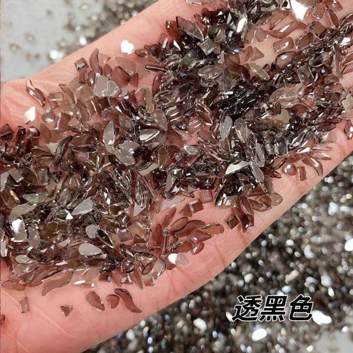 

Yiwu Nail Art Diamond Mixed Mini Small Nail Art Flat Bottom Special-Shaped Diamond Mixed K9 Champagne Nail Art Jewelry 100pcs/bag