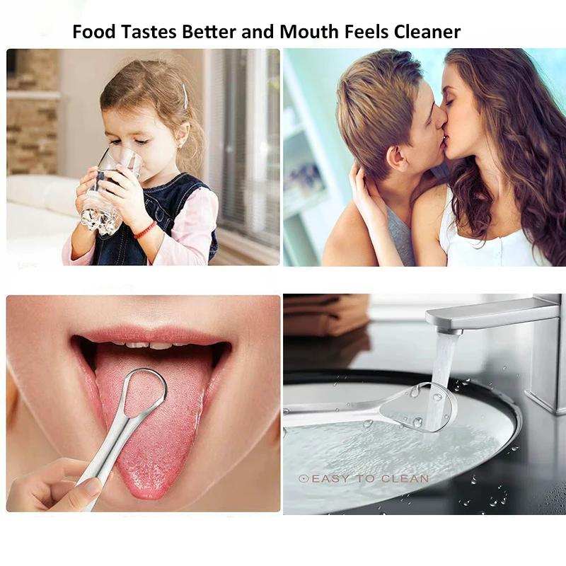 Stainless Steel Tongue Scraper for Halitosis Oral Care Removes Tongue Coating Effectively Hygienic Tongue Cleaning Tool