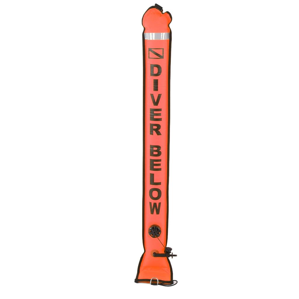 120x15cm Scuba Diving Surface Marker Buoy High Visibility Inflatable Surface Marker Signal Tube
