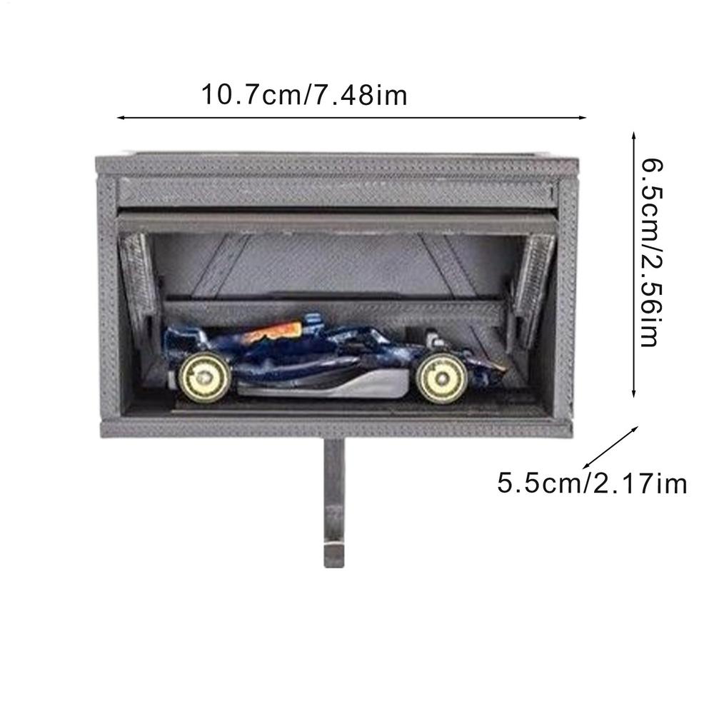Schlüsselhalter für die Wand Holz Platzsparendes Schlüsselbrett Auto Garagenform Kleiderorganizer Haken mit Öffnungstür für Flur