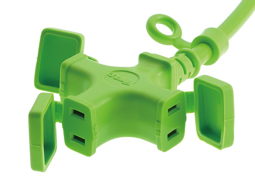 Kowa Kogyo KOWA Indoor Extension Cord, 15A X 5m, 3-Outlet, Green, FGM088-5