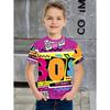 Ropa para Niños Camiseta Graffiti Calle Impresión 3D Hip Hop Tops Verano Fresco Camiseta Casual Vintage Años 80 90 Manga Corta Top
