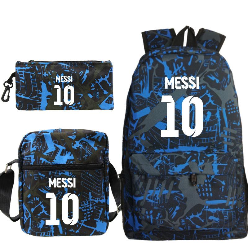 Lionel Messi · Perifere Rugzak Student Schooltas Schoudertas Etui Drie Delige Set three-piece set