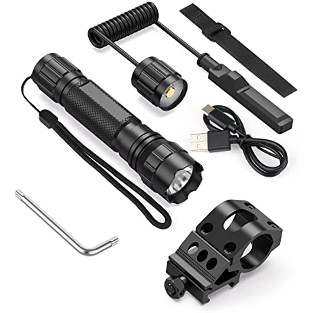 Feyachi FL11-MB Tactical Flashlight 1200 Lumen LED Weapon Light with Picatinny Rail Mount and Pressure Switch Included