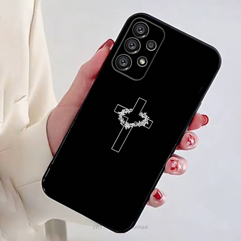 Bible Jesus Christian Cross Phone Case For Samsung Galaxy A13,21s,22,31,32,52,53,71,80,A91 Soft Black Shell