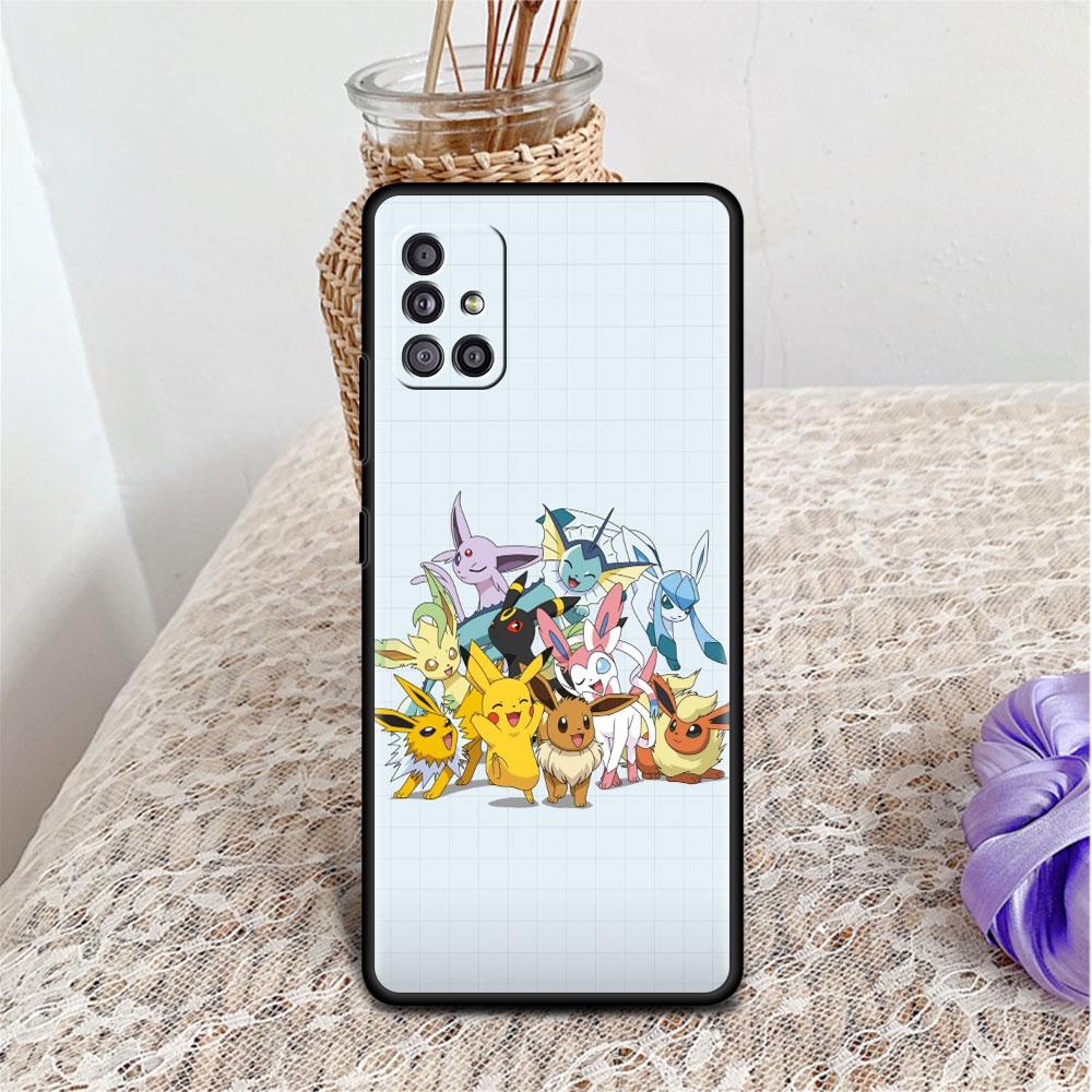 Silikonhülle für Samsung Galaxy A12 A51 A52 A71 A32 A31 A21s A22 A41 A42 A11 A02s A01 A33 A23 Telefonabdeckung Comic Pokemon Monster