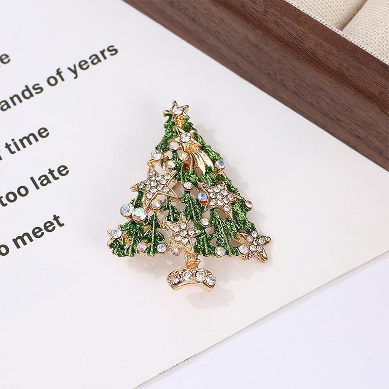 Christmas Tree Brooches For Women Unisex Plant Pins Multi-Color Available Holiday Party Accessories Gifts