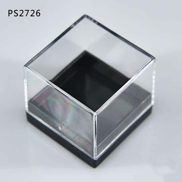 1-10Pcs Cube Transparent Plastic Box Cat Mineral Box Mineral Label Box Mineral Crystal Specimen Display and Collection Box