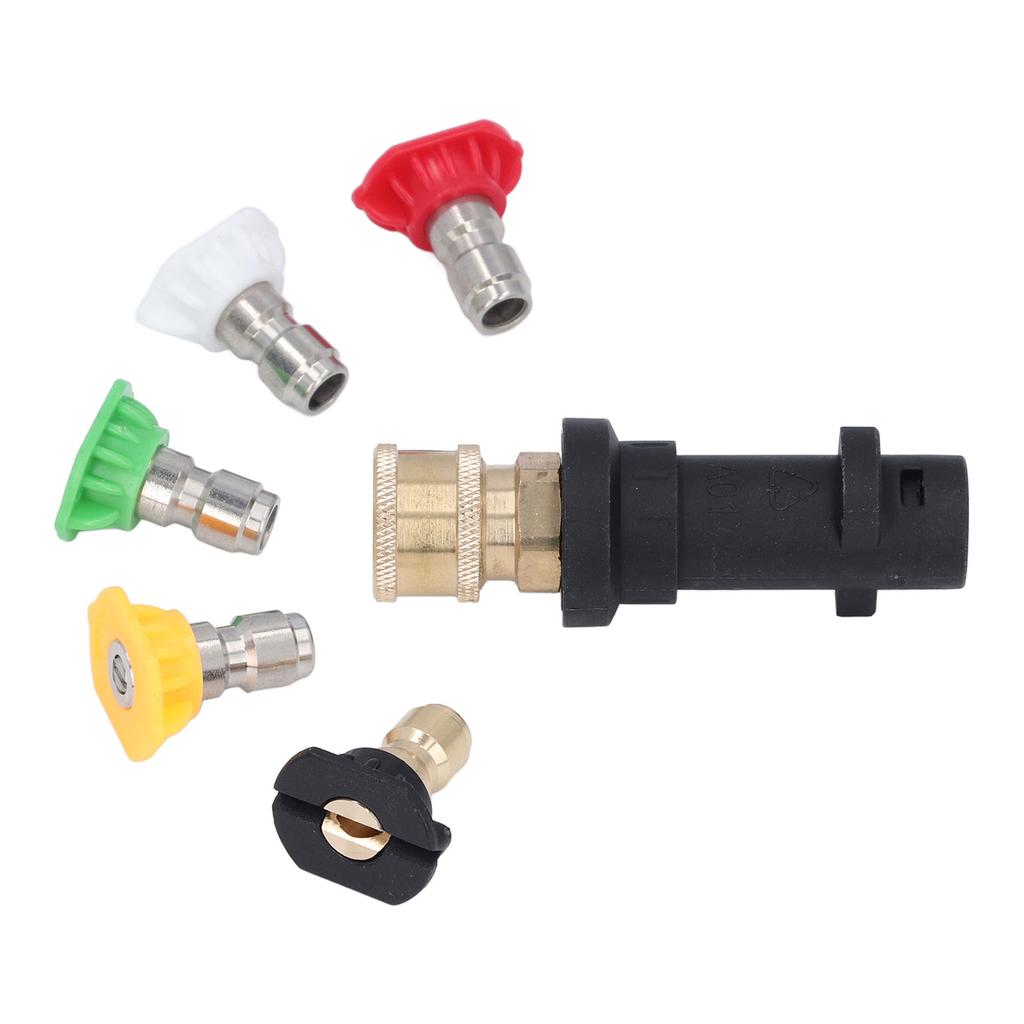 14in Hochdruckreinigerpistolenadapter mit 5-teiligem Düsenset für Karer K2 K3 K4 K5 K6 K7