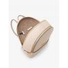 Michael Kors Rhea Zip Pebble Leather Backpack Medium 35s5grab2l2171 Light Cream