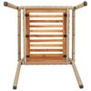 Garden Stackable Chairs 4 Pcs Brown and Beige 54 X 56 X 90 Cm