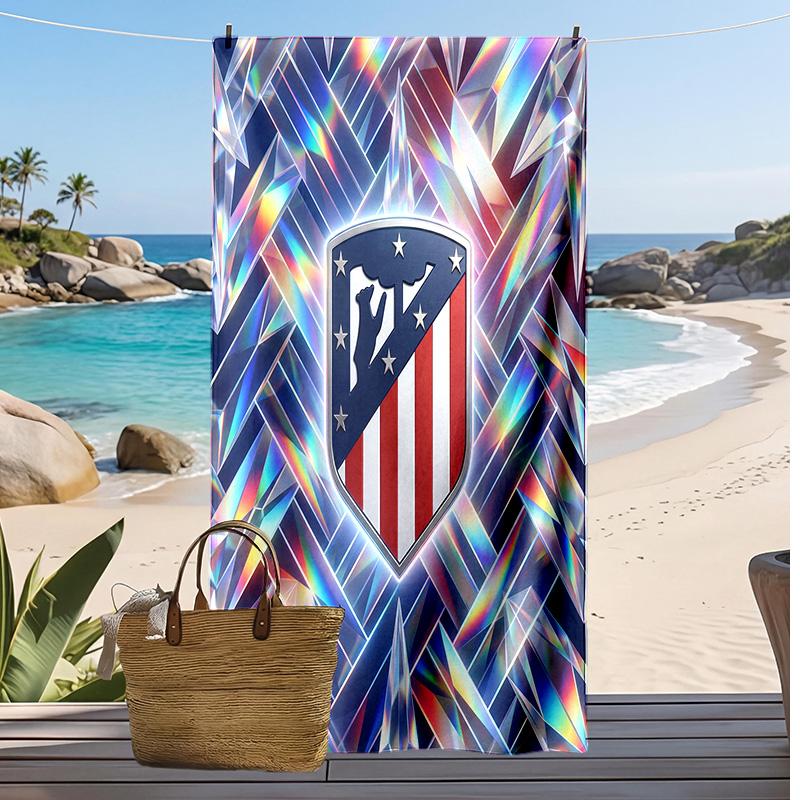 Atletico Madrid Printed Beach Towel Quick Dry Soft TowelPortable Large Rectangular Beach Blanket for Travel Swimming Pool