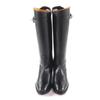 Pristine HERMES Knee-high Boots Jumping Boots Black Leather Women 37 Used