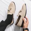 Fashion New Stylish Men Tassels Loafers Leisure Walk Suede Moccasins Flats Casual Driving Shoes for Men Soft Sole Designer Male Footwear