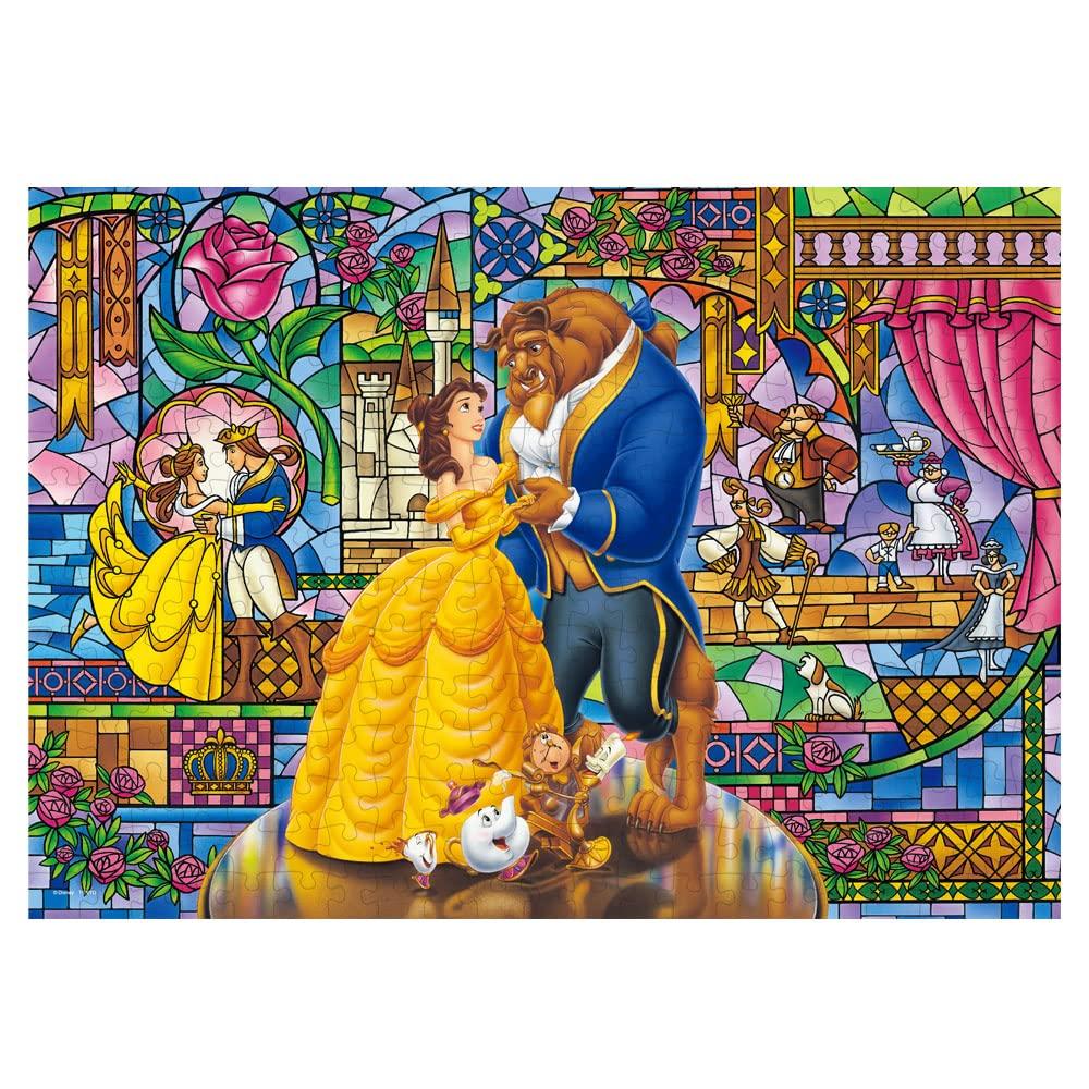 

300-piece Jigsaw Puzzle Disney Love Stained Glass (Beauty and the Beast) (30.5 x 43cm)