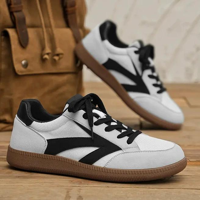 Men's Shoes with Breathable Mesh, Versatile Casual Board Shoes, Lightweight Running Sports, Soft Soled White Shoes