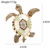 New Rhinestone Turtle Brooches For Women Vintage Enamel Pin Fashion Animal Accessories Creative Deisgn Vivid Jewelry