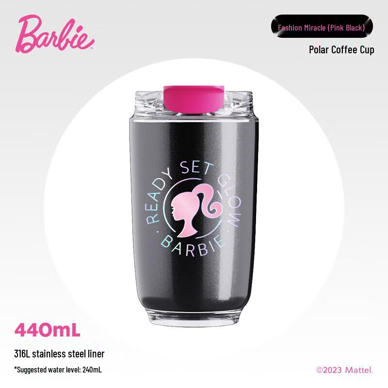 AKS Barbie-Kollaboration Isolierter Strohhalmbecher aus Edelstahl 316