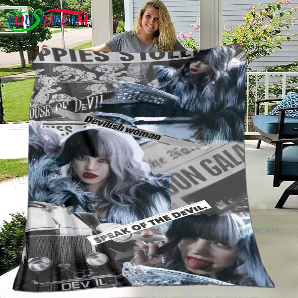 Korean Kpop Girl Group-Yuqi-Soyeon Print Four Seasons Blanket Sofa Cover Travel Bed Plush Blanket Office Break Blanket Gift