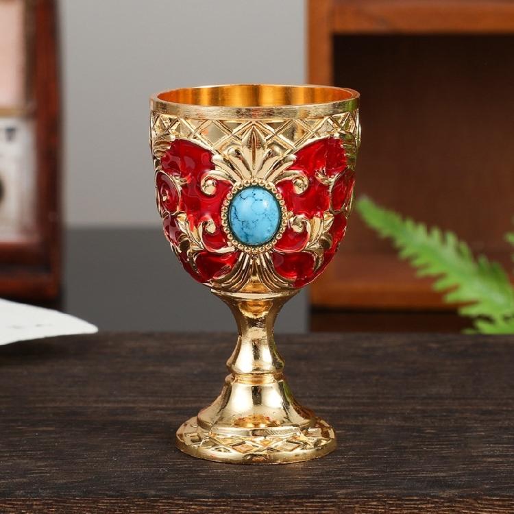 Butterfly Embossed Metal Goblet Shot Glass For Cocktails Whiskeys Drinking Cup For Parties And Home Decoration Gift
