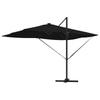 Cantilever Sun Umbrella Black 352 x 251 x 265 cm Polyester and Aluminum