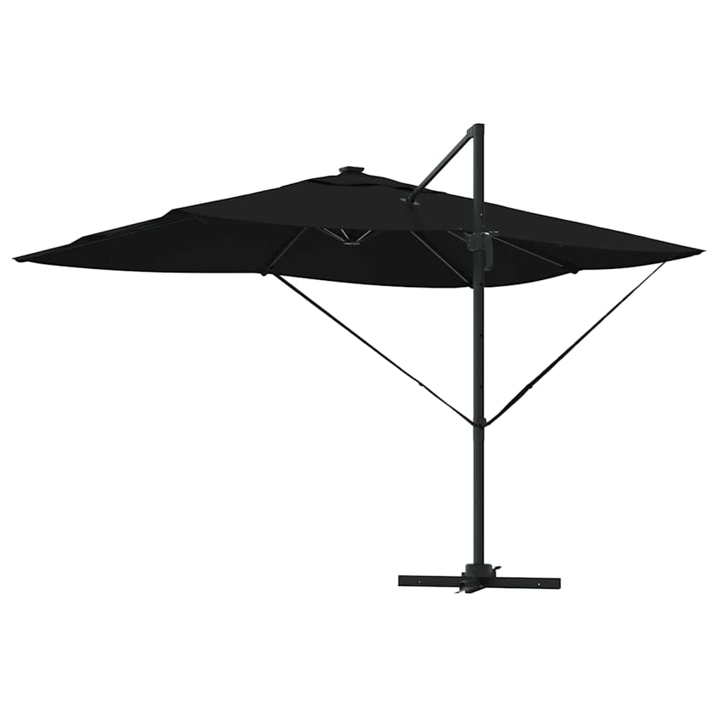 Cantilever Sun Umbrella Black 352 x 251 x 265 cm Polyester and Aluminum