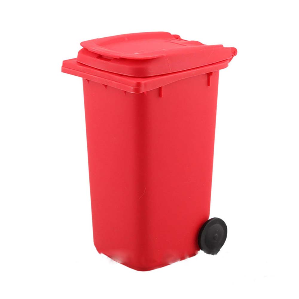 Creative Desktop Pen Holder with Lid Bin Shape, Interesting Multi-functional Pen Holder, Suitable for Cars, Bedrooms, Offices
