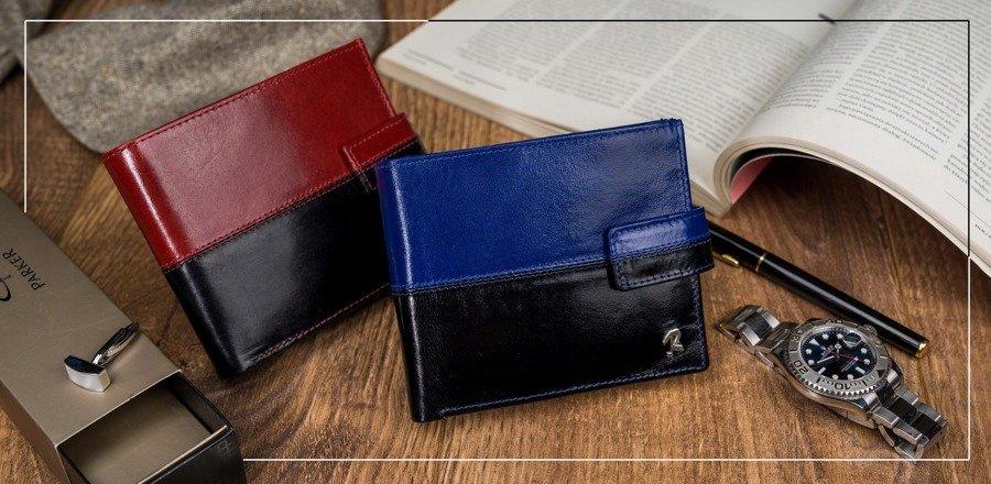 Leather, Two-tone Vertical Wallet - Rovicky
