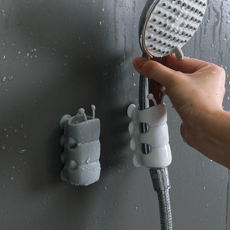 Movable Shower Head Holder With Suction Cup Adjustable Reusable Silicone Punch-Free Shower Holder Bathroom Hooks Accessories