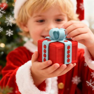 3D Printed Annoying Gift Box with Screws Christmas Puzzle Present Box Prank Case Home Office Desktop Decoration Ornament Joke Gag Gift