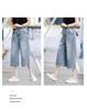 Women's High-Waisted Cropped Wide-Leg Jeans, Summer Thin Style, 2026 Loose Straight Leg, Plus Size, Raw Hem.