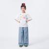 Xiaoyinman Girls' Cartoon Print Short Sleeve T-shirt