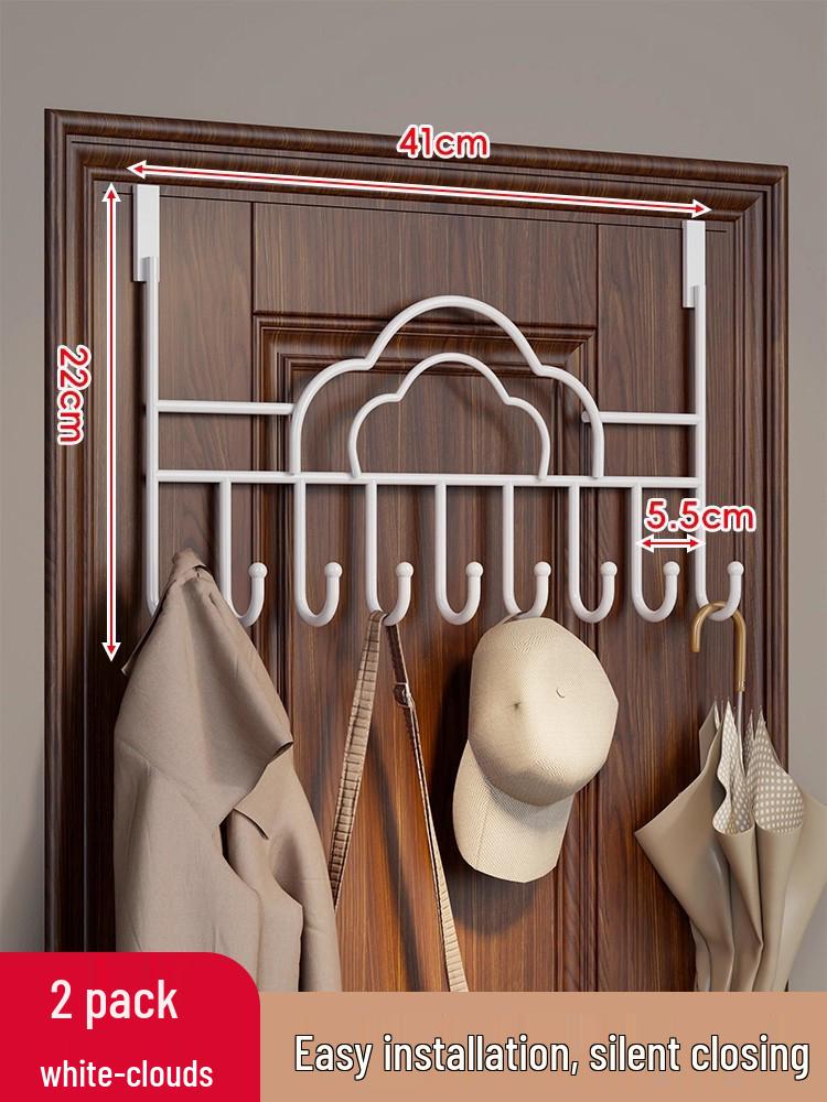 Door-Mounted Hook & Storage Rack for Clothes, Coats, and More