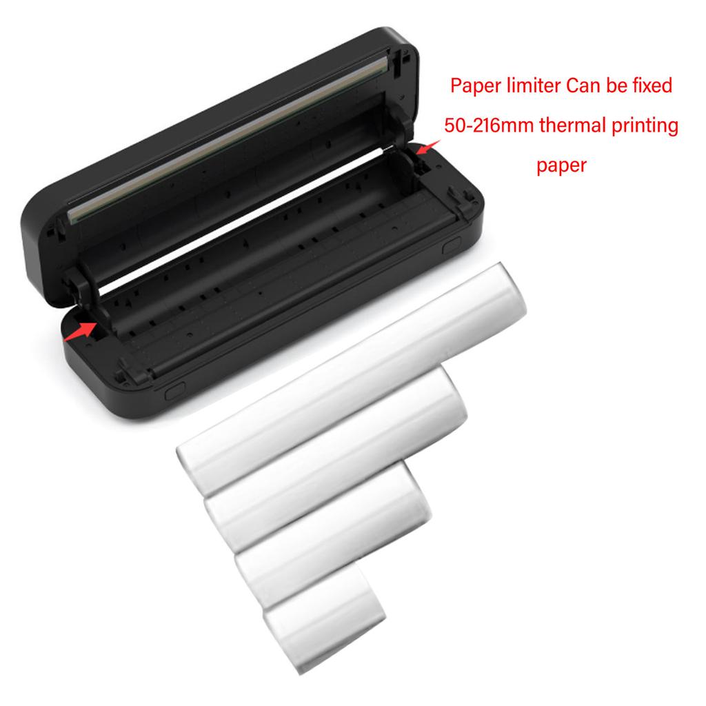 Kit Pequena Impressora de Tatuagem Mini Térmica Portátil 2600mAh Sem Fio Conjunto de Impressora de Tatuagem com Papéis de Transferência para Casa Preto