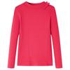 Children's Long-Sleeved Blouse, Bright Pink, 116