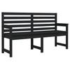 Garden Bench Black 159.5 x 48 x 91.5 cm Solid Pine Wood