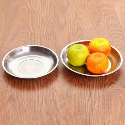 Vassoio per frutta Bellissimo, alla moda, spesso, rotondo, impilabile, anti-caduta, salvaspazio, in acciaio inox, piastra per griglia, accessori per la casa