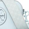 Tory Burch Miller Logo Zip Closure Patent Leather Mini Shoulder Crossbody Bag Women Bags Blue 158489-400