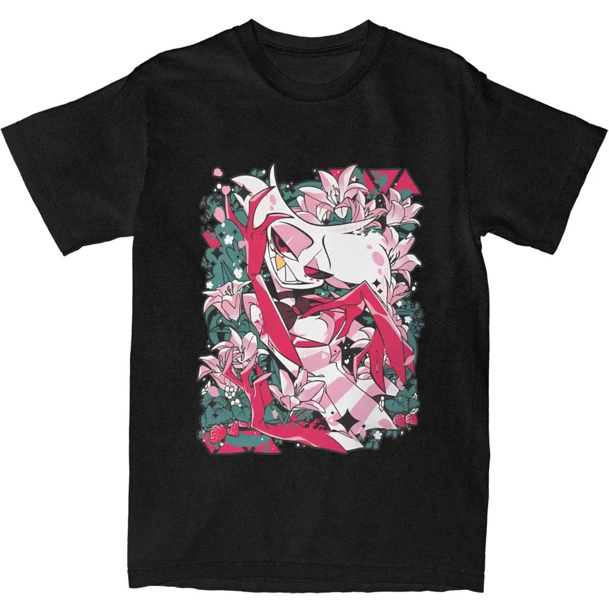 

H-Hazbins H-Hotels Angels Dusts Spring T Shirts Cotton Tops Summer Y2K Basic Short-Sleeve T Shirt M